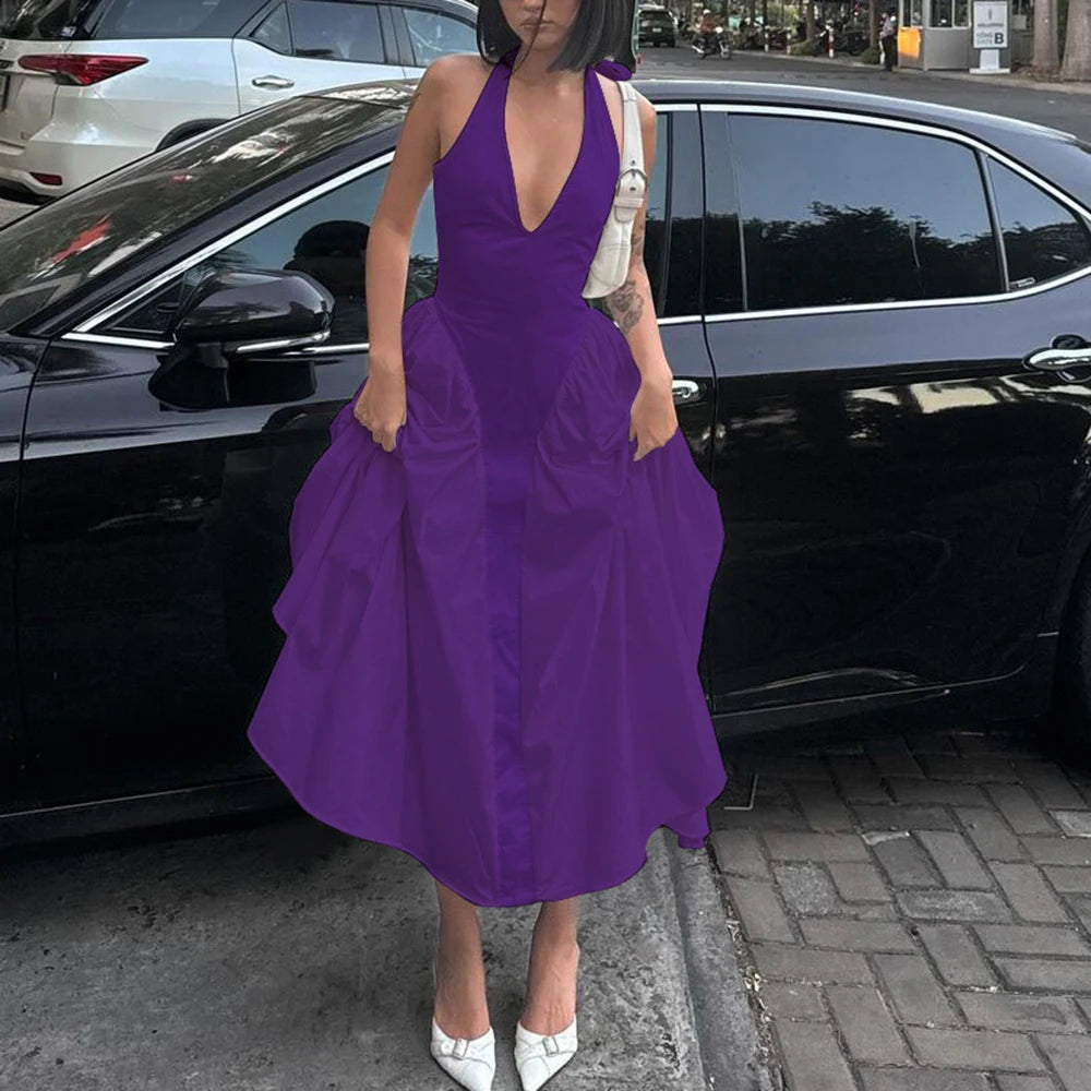 Elegant Halter Dress