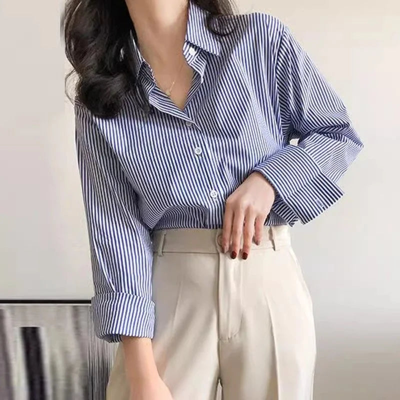 Classic Striped Button Shirt