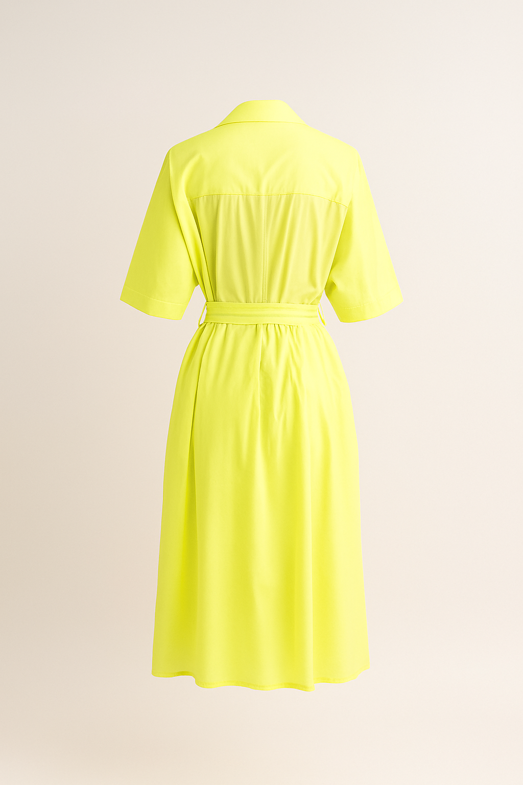 Belted Shirt Midi Dress