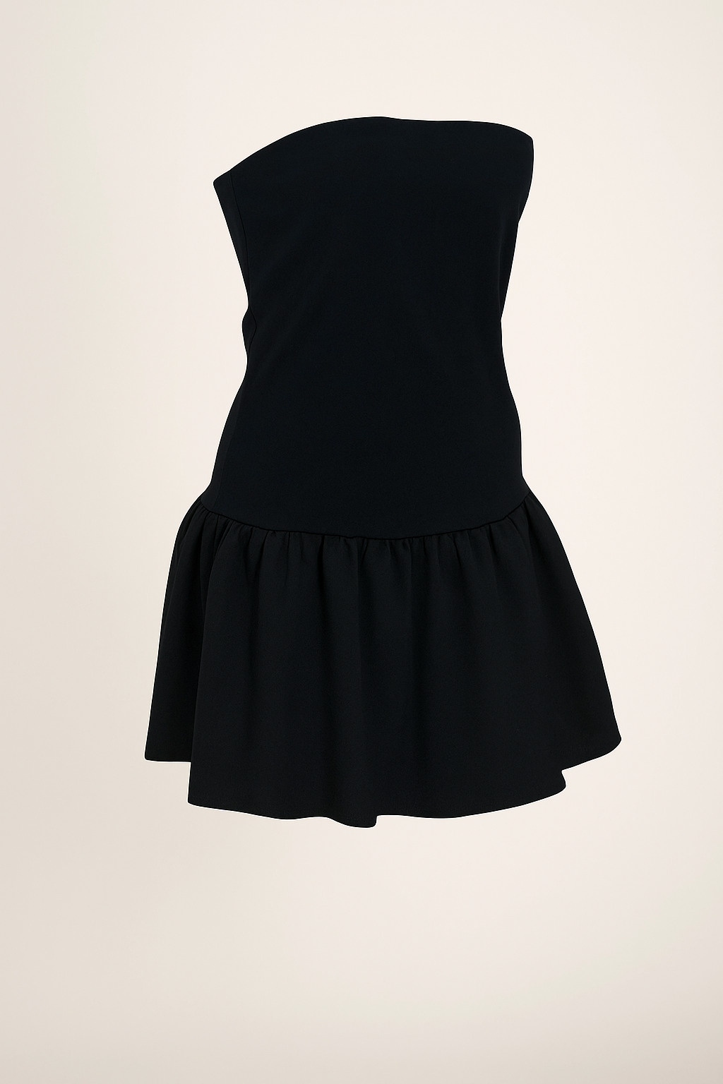 Strapless Black Beach Dress