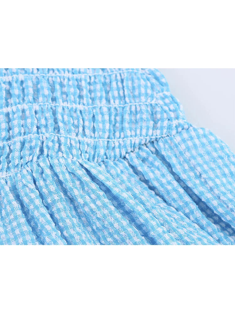 Smocked Sleeveless Midi Dress