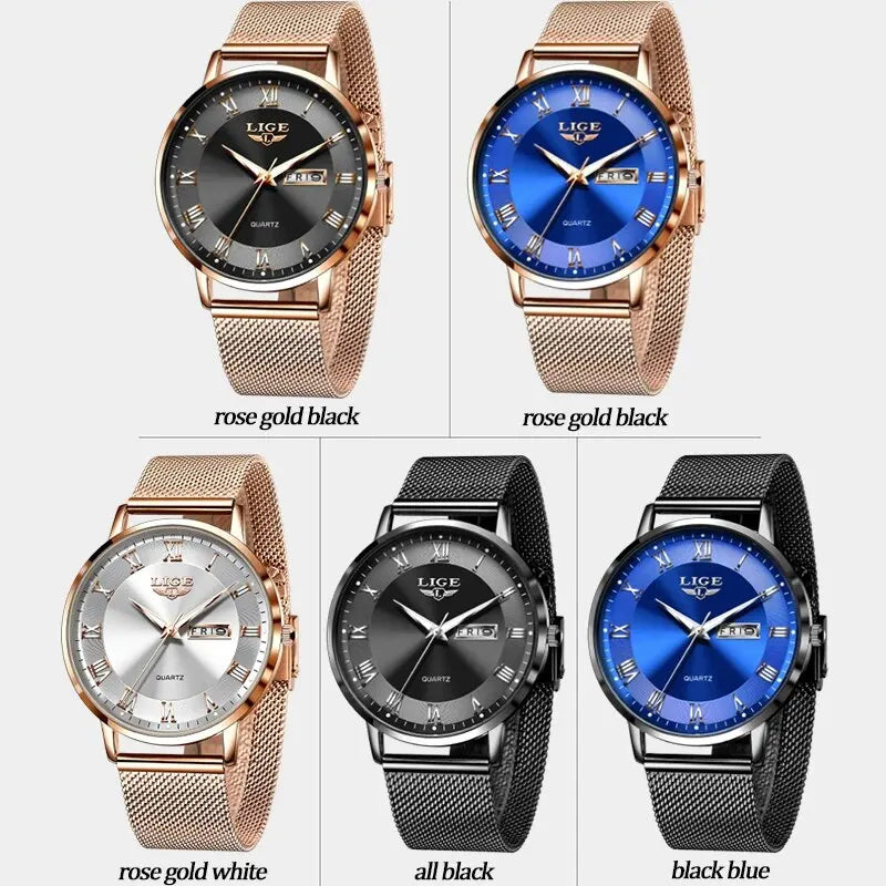 LIGE - Elegant Quartz Watch