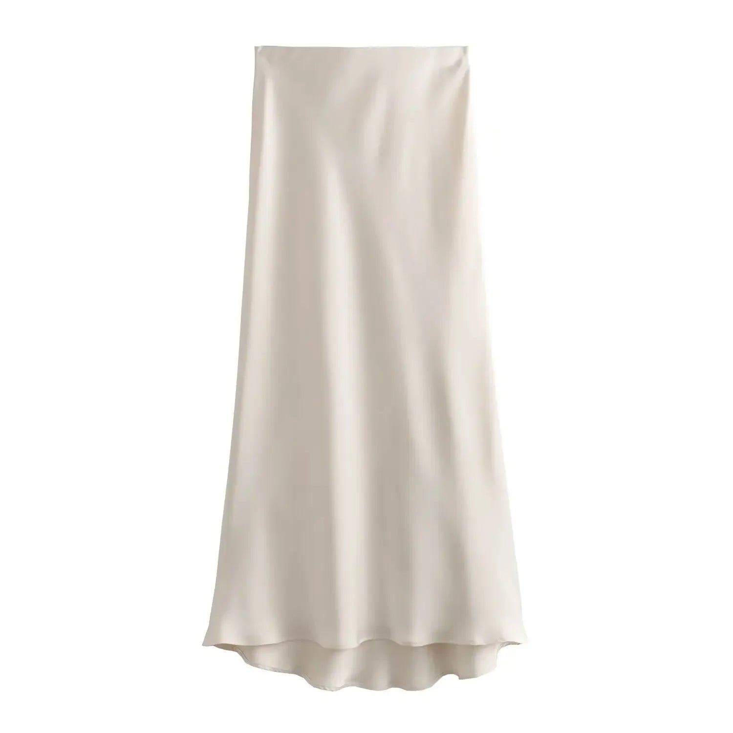 Satin Skirt High Waist
