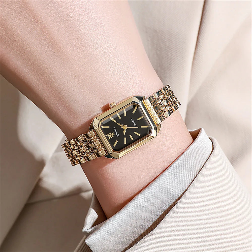 Square Watch Quartz Roman Scale Clock