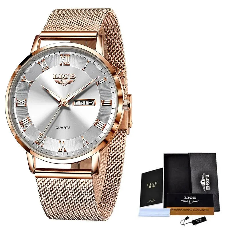 LIGE - Elegant Quartz Watch