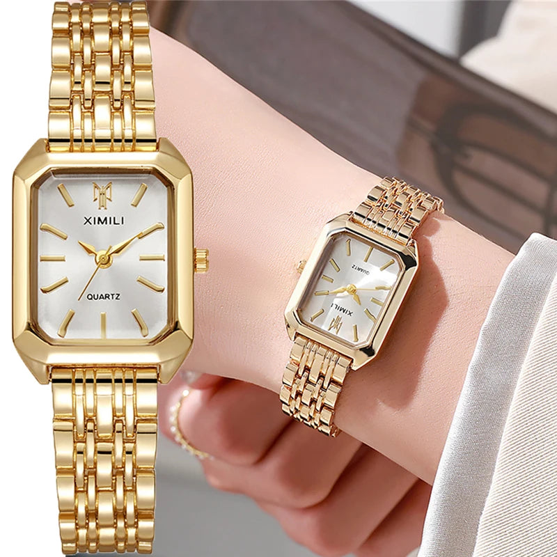 Square Watch Quartz Roman Scale Clock
