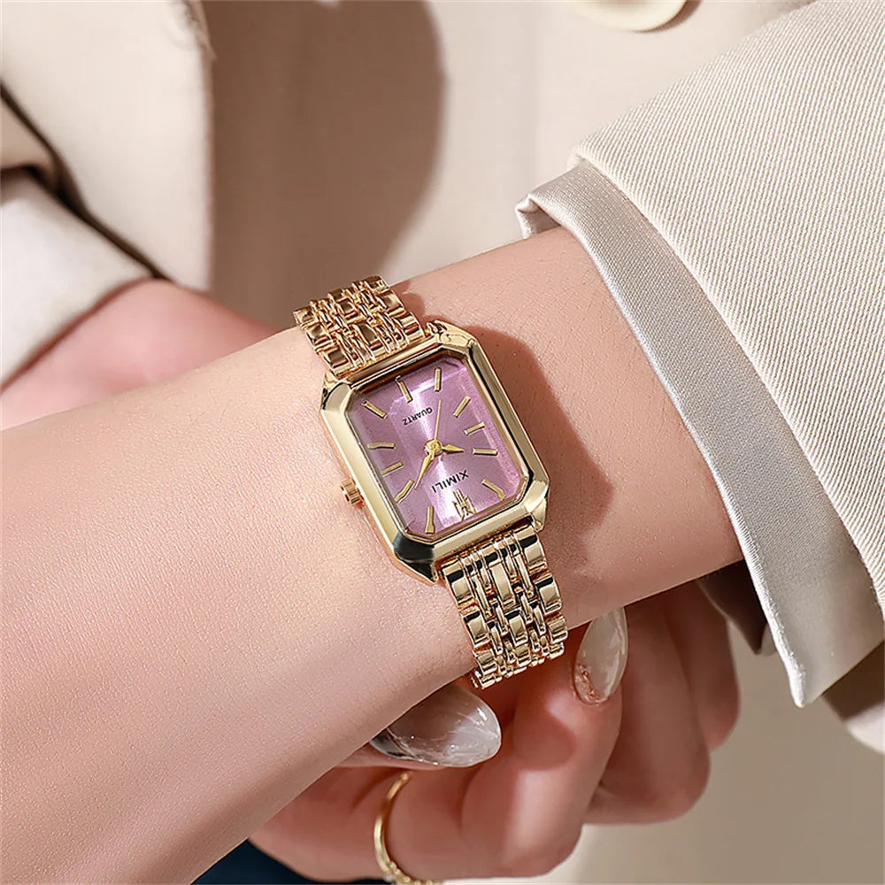 Square Watch Quartz Roman Scale Clock