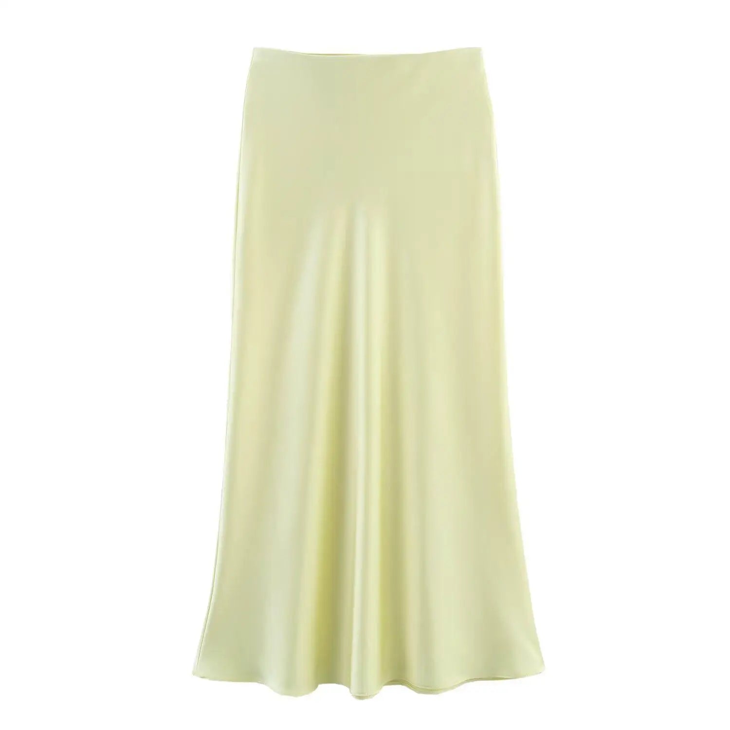 Satin Skirt High Waist