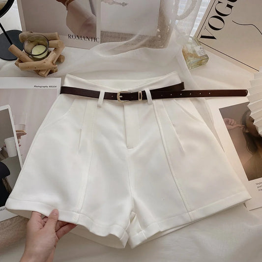 [Buy 1 Get 2] Women's Casual Belted Shorts