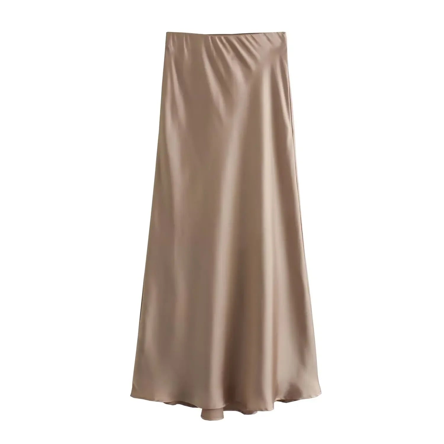 Satin Skirt High Waist