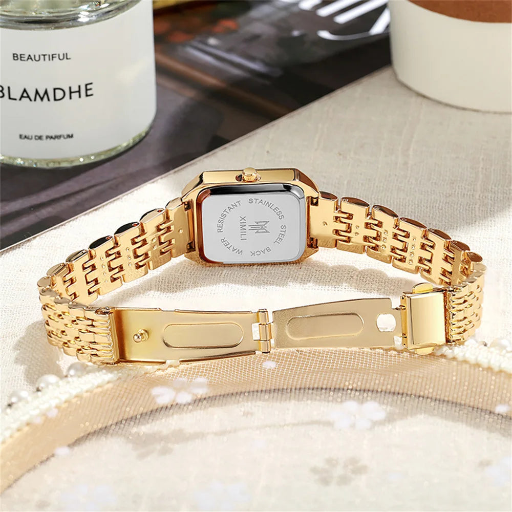 Square Watch Quartz Roman Scale Clock
