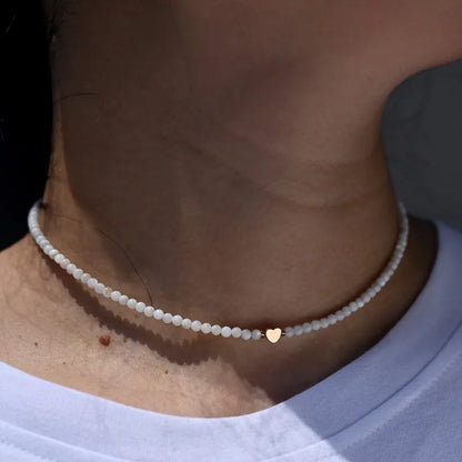 Gold-Plated Pearl Bead Necklace