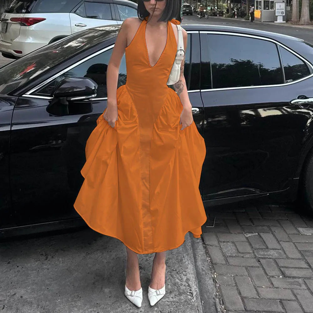 Elegant Halter Dress