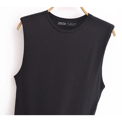 Sleeveless Belted Midi Dress