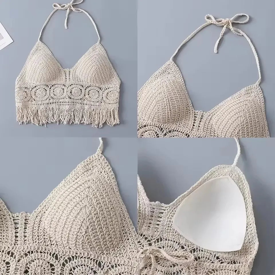 Crochet Fringe Halter Top