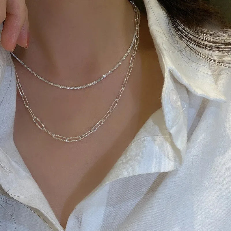 Double Twisted Crystal Necklace