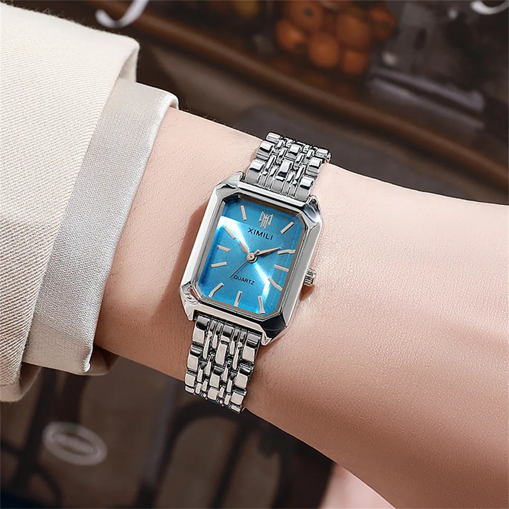 Square Watch Quartz Roman Scale Clock