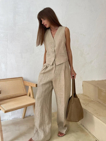 women's linen set