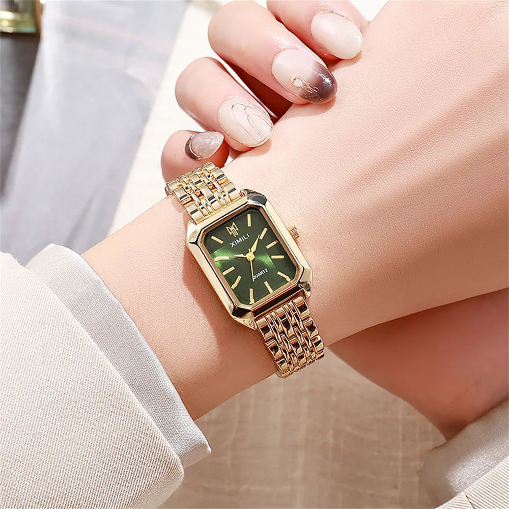 Square Watch Quartz Roman Scale Clock