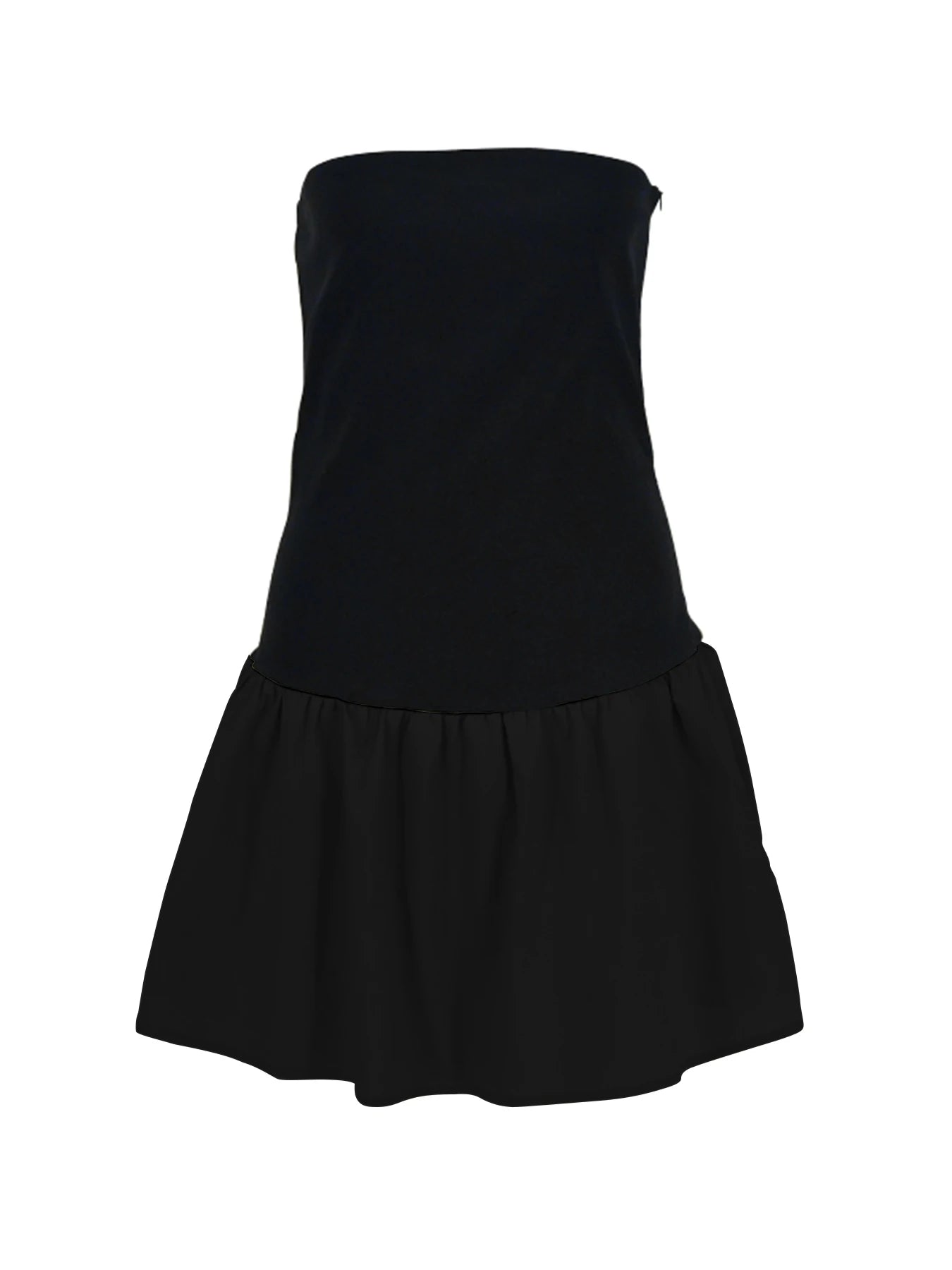 Strapless Black Beach Dress