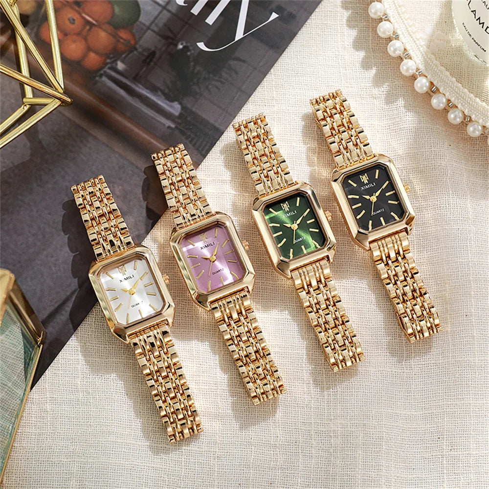 Square Watch Quartz Roman Scale Clock