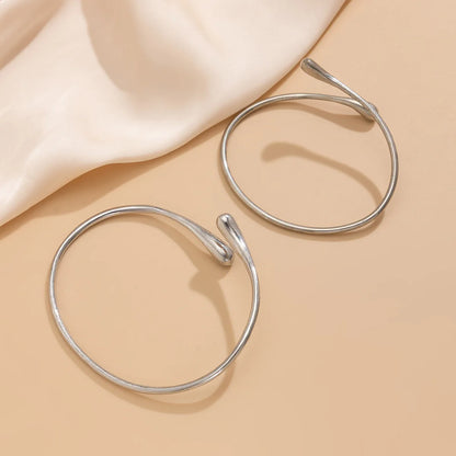 FTCY Bracelet de bras simple et vintage pour femme, tendance, géométrique, en forme de goutte d'eau, ajustable, bijoux pour femme