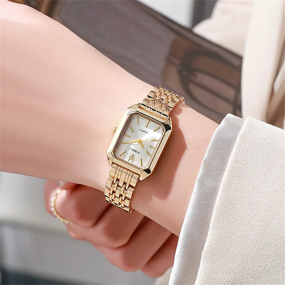 Square Watch Quartz Roman Scale Clock