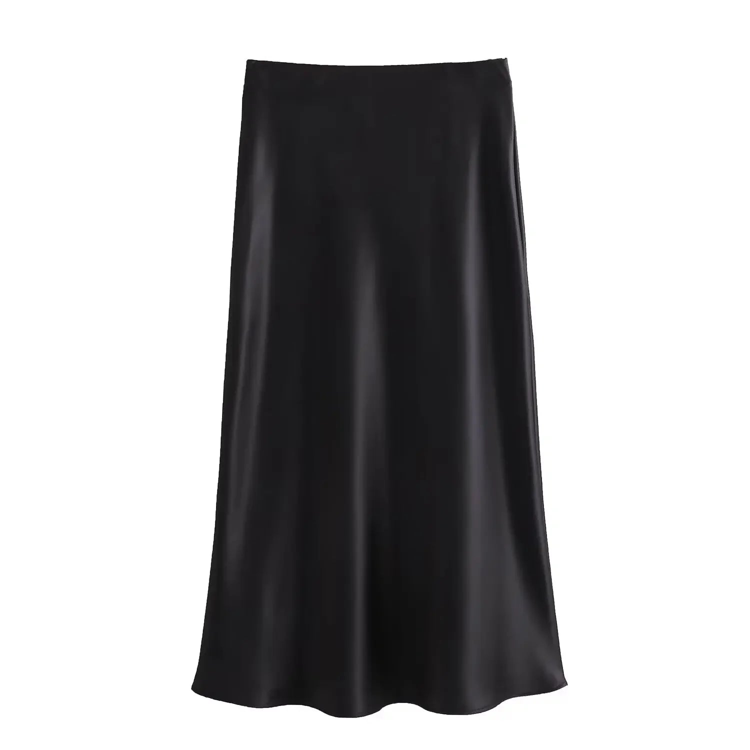Satin Skirt High Waist