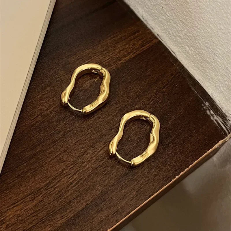 Chunky Wave Hoop Earrings