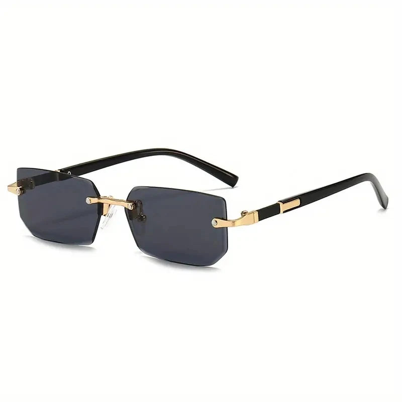 Rimless Sunglasses Rectangle Fashion Popular