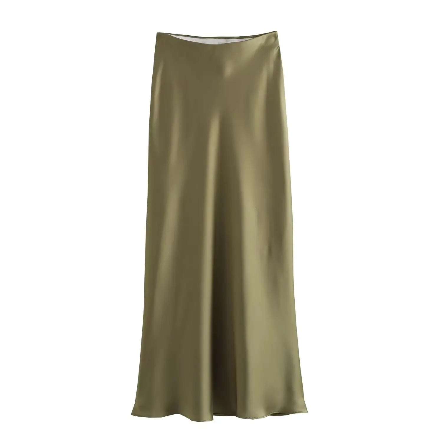 Satin Skirt High Waist