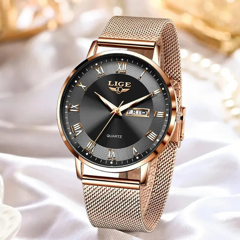 LIGE - Elegant Quartz Watch