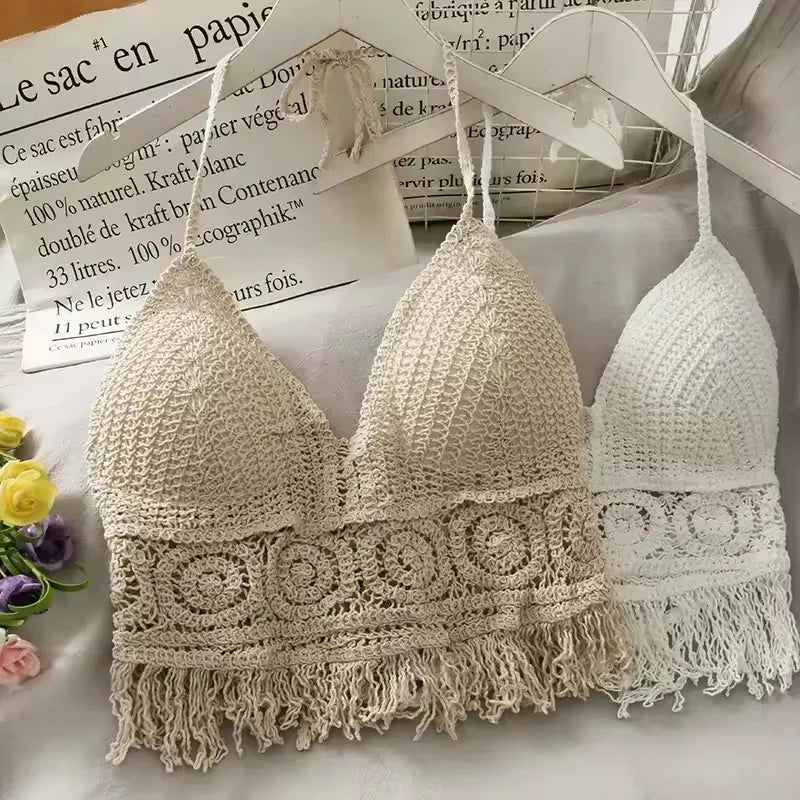 Crochet Fringe Halter Top