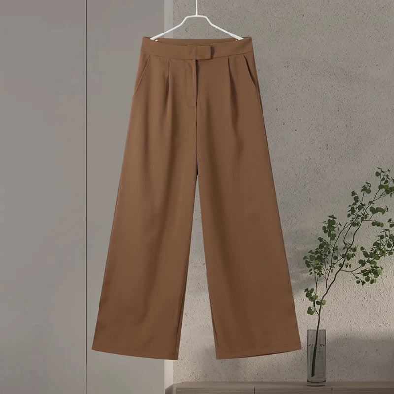 Tailored Puff-Sleeve Pantsuit