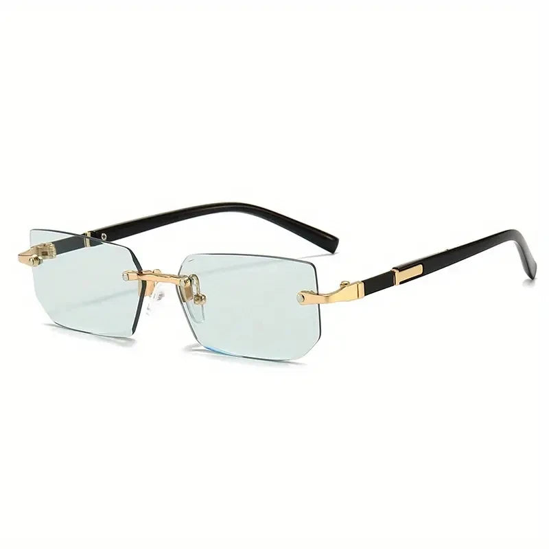 Rimless Sunglasses Rectangle Fashion Popular