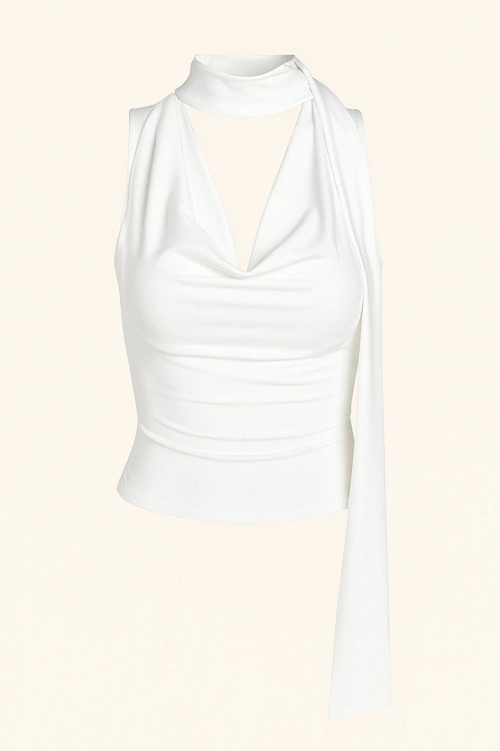 Draped Halter Neck Top