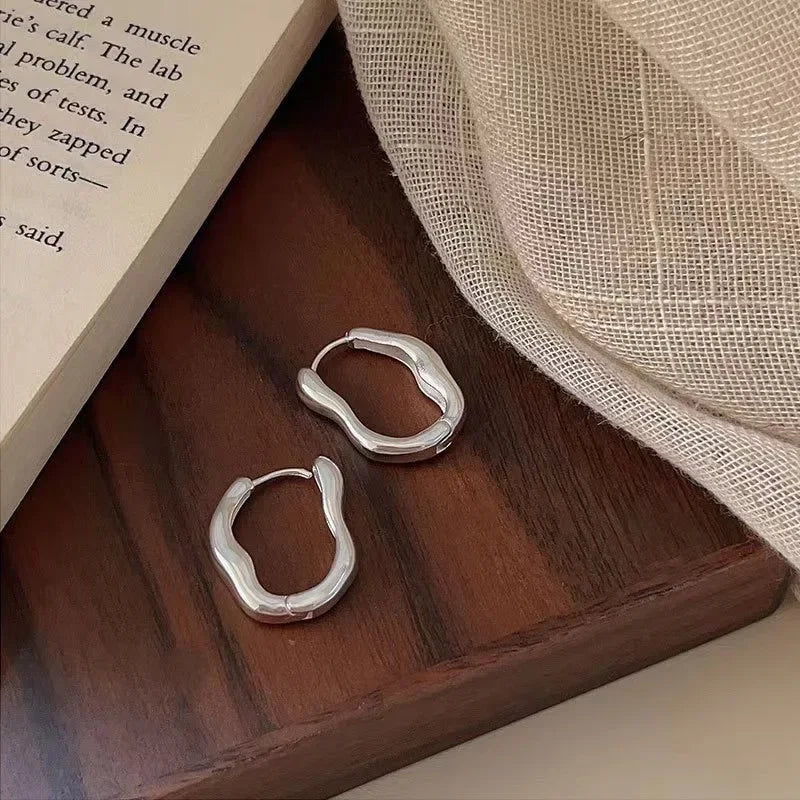 Chunky Wave Hoop Earrings